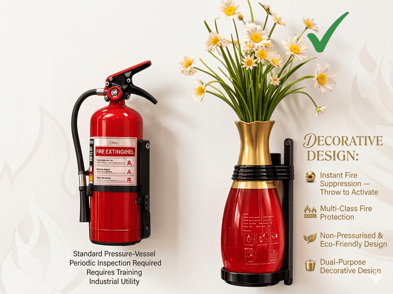fire extinguisher and the Fire Vase.